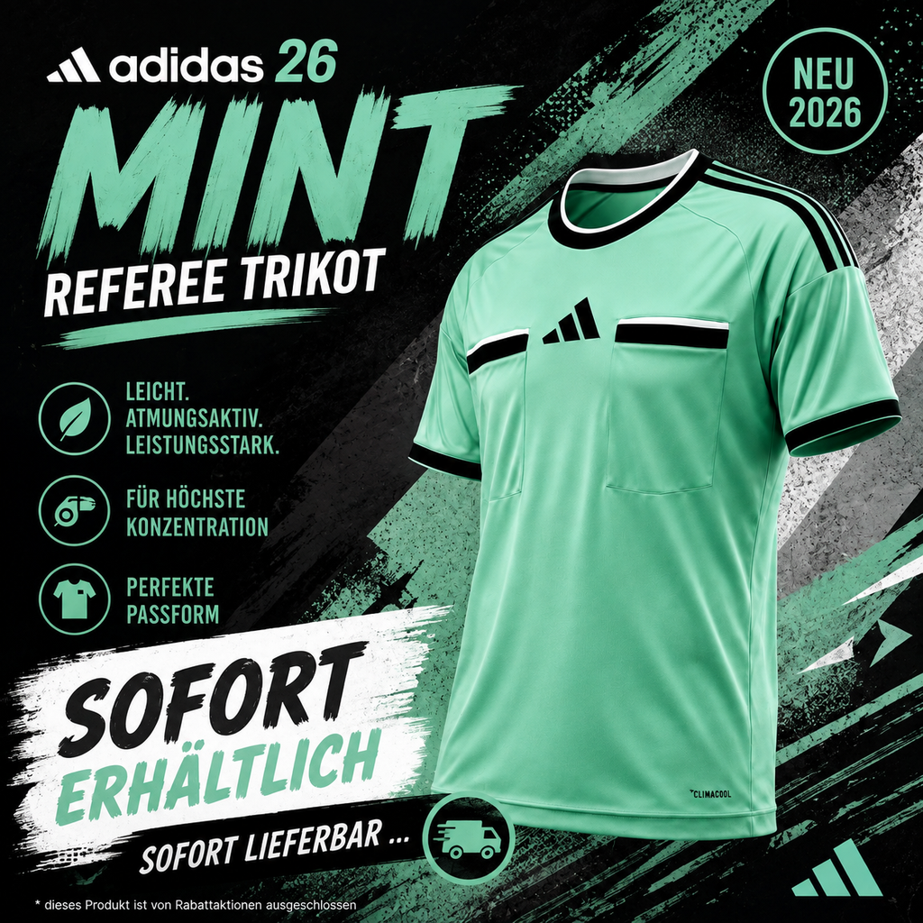 Adidas 26 Mint Referee Trikot