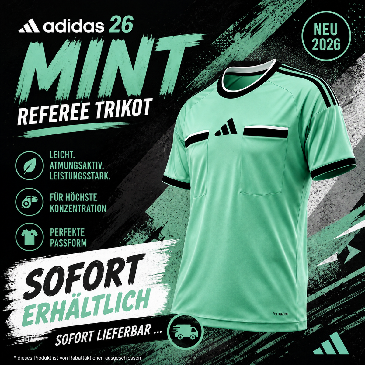 Adidas 26 Mint Referee Trikot