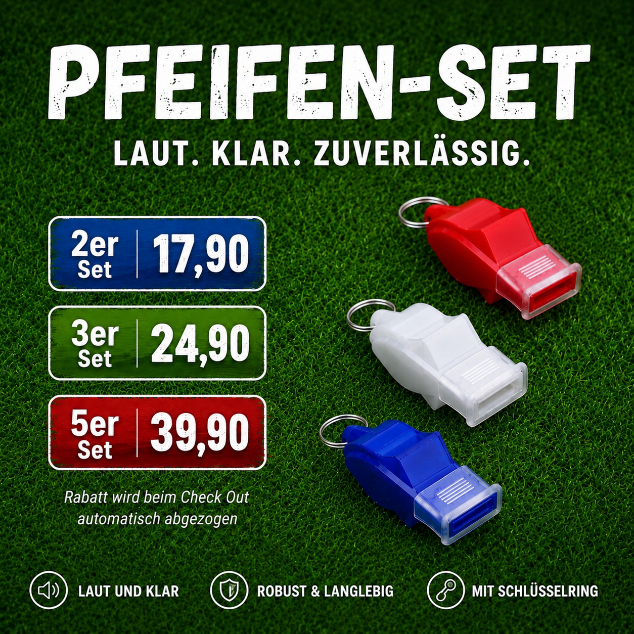 REF Whistle Classic 3er Mix